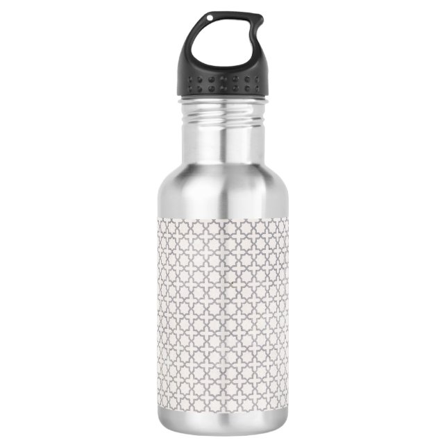 Beige Islamic geometric pattern 532 Ml Water Bottle (Front)