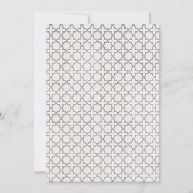 Beige Islamic geometric pattern Announcement (Front)