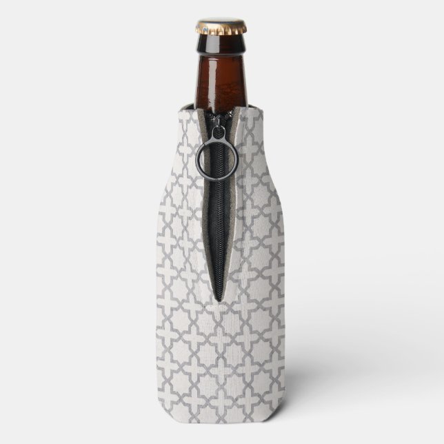 Beige Islamic geometric pattern Bottle Cooler (Bottle Back)