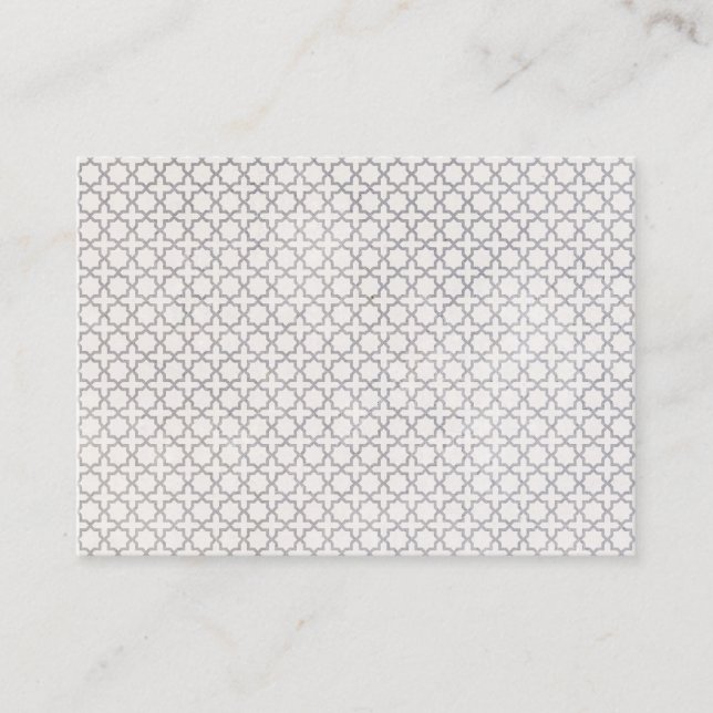 Beige Islamic geometric pattern Calling Card (Front)