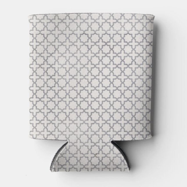 Beige Islamic geometric pattern Can Cooler (Front)