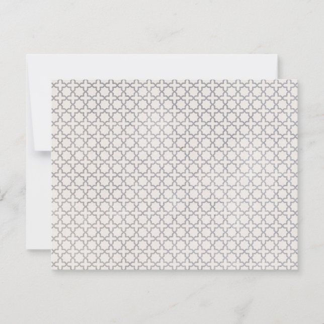 Beige Islamic geometric pattern Card (Front)