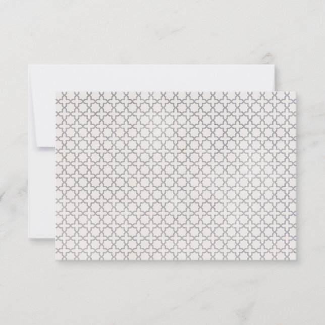 Beige Islamic geometric pattern Card (Front)