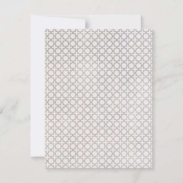 Beige Islamic geometric pattern Card (Front)