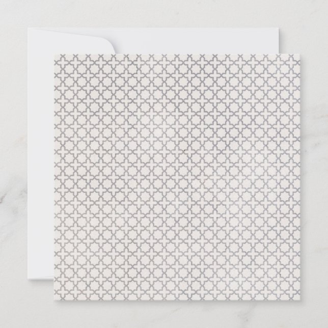 Beige Islamic geometric pattern Card (Front)