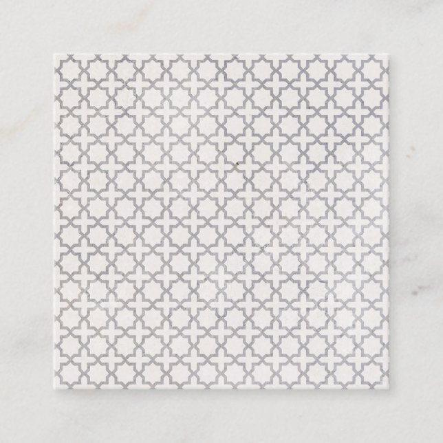 Beige Islamic geometric pattern Discount Card (Front)