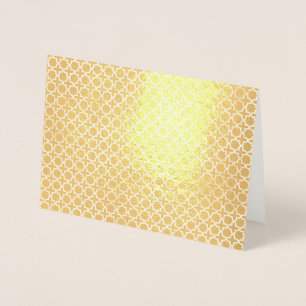 Beige Islamic geometric pattern Foil Card