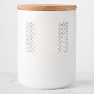 Beige Islamic geometric pattern Food Label