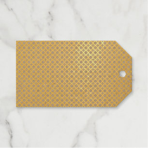 Beige Islamic geometric pattern Gift Tags