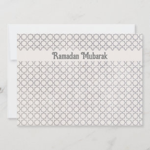 Beige Islamic geometric pattern Holiday Card