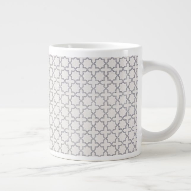 Beige Islamic geometric pattern Large Coffee Mug (Right)