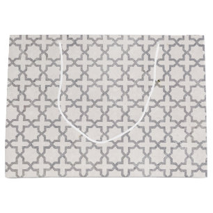 Beige Islamic geometric pattern Large Gift Bag