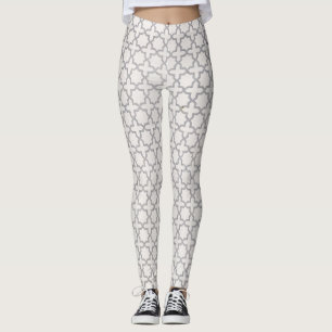 Beige Islamic geometric pattern Leggings