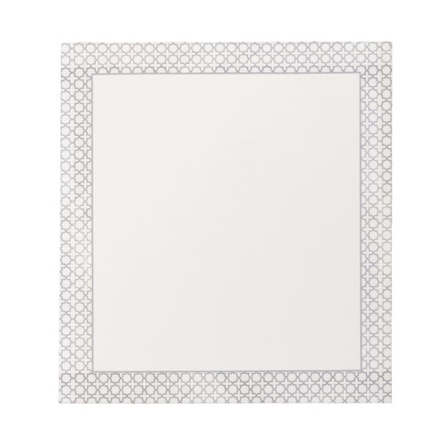 Beige Islamic geometric pattern Notepad (Front)