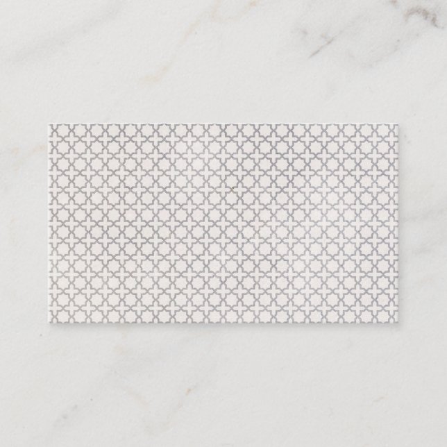 Beige Islamic geometric pattern Place Card (Front)