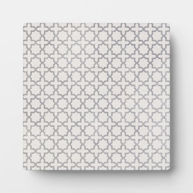 Beige Islamic geometric pattern Plaque (Front)