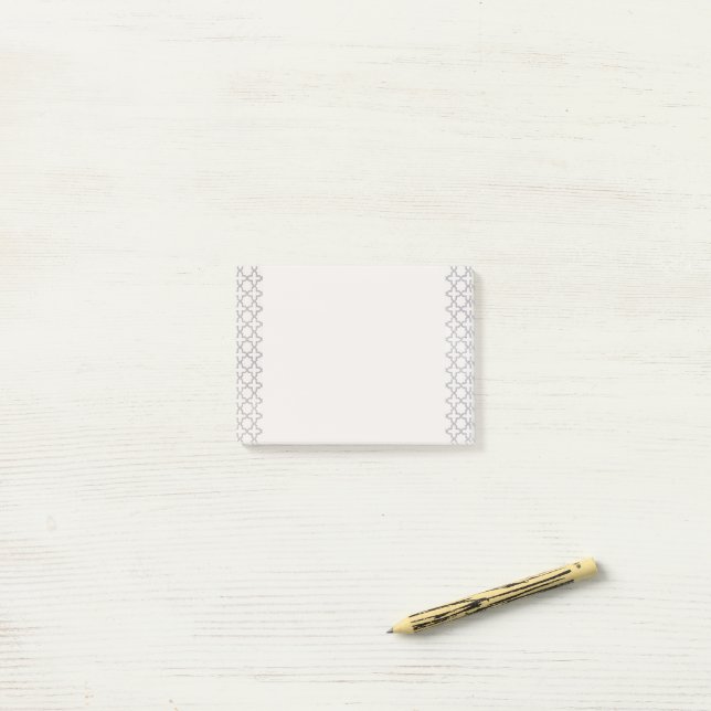 Beige Islamic geometric pattern Post-it Notes (On Desk)
