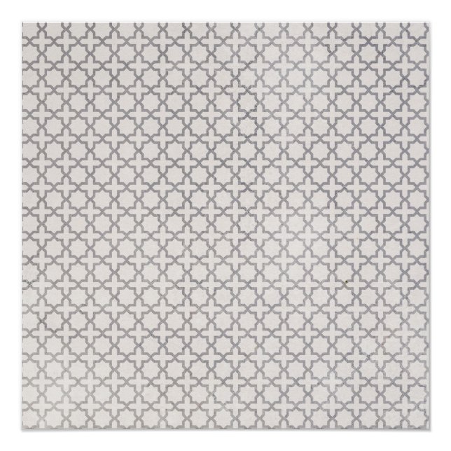 Beige Islamic geometric pattern Poster (Front)