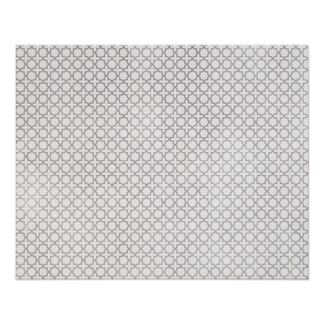 Beige Islamic geometric pattern Poster (Front)