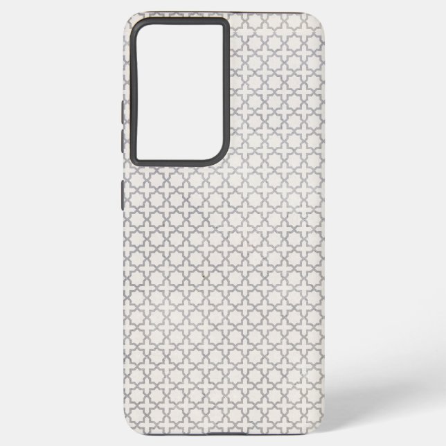 Beige Islamic geometric pattern Samsung Galaxy S21 Ultra Case (Back)