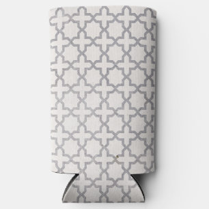 Beige Islamic geometric pattern Seltzer Can Cooler