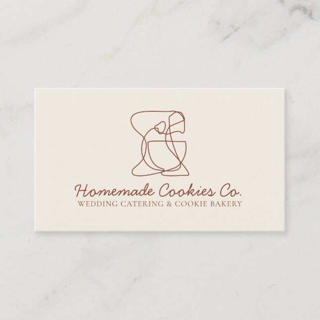 Beige Ivory Cream Homemade Food Bakery Cook Business Card (Front)