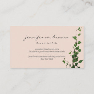 Beige Ivy Plant Green Leaf Business Card