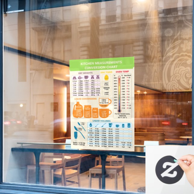 Beige Kitchen Cooking Measurements Conversion Bake (Cafe Window)