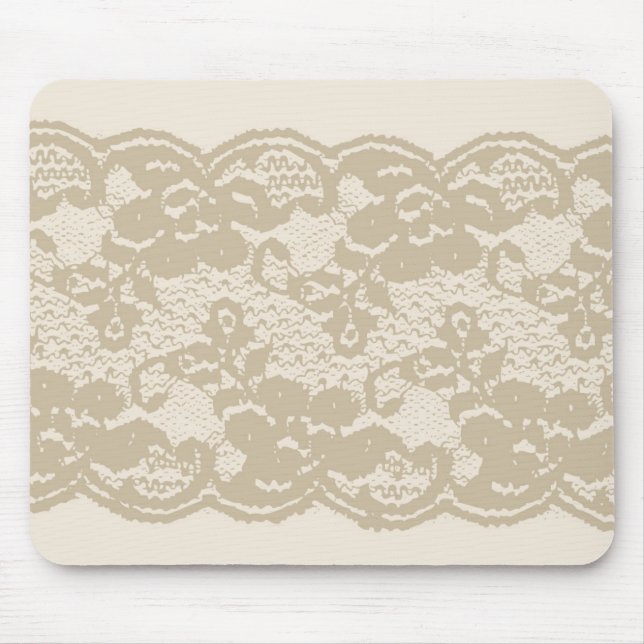 Beige lace mouse pad (Front)