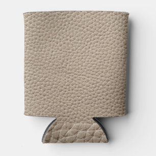 Beige leather texture, seamless background. can cooler