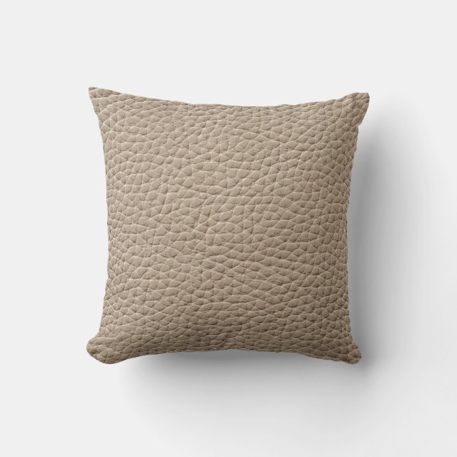 Beige leather texture, seamless background. cushion (Front)