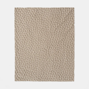Beige leather texture, seamless background. fleece blanket