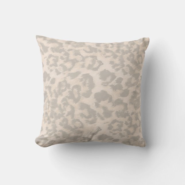 Beige leopard print. cushion (Front)