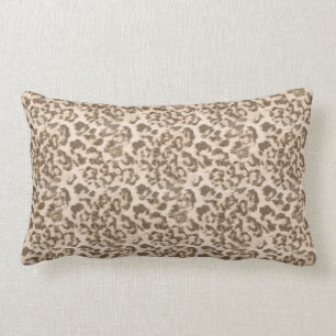 Beige leopard print . lumbar cushion