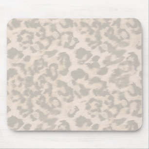 Beige leopard print. mouse pad