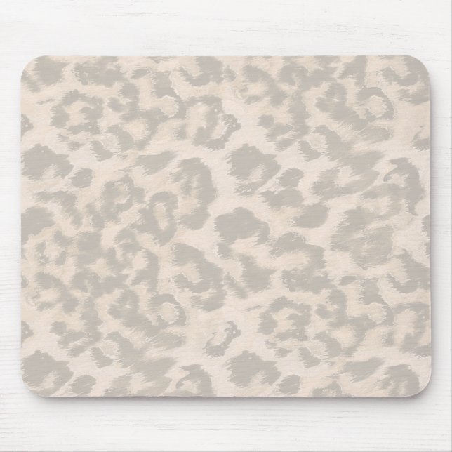 Beige leopard print. mouse pad (Front)