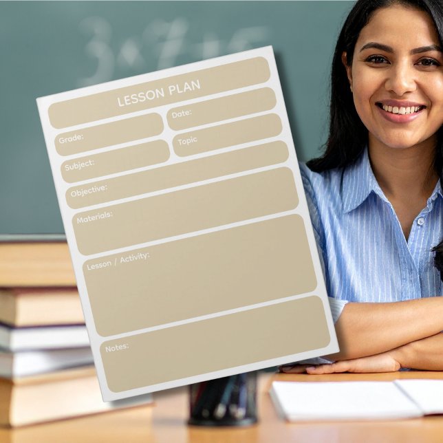 Beige Lesson Planner Pad (Creator Uploaded)