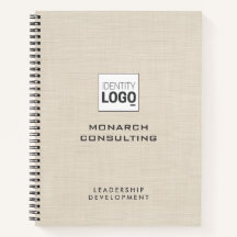 Beige Linen Creme Texture Simple Custom Logo