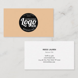 Beige Logo Business Card