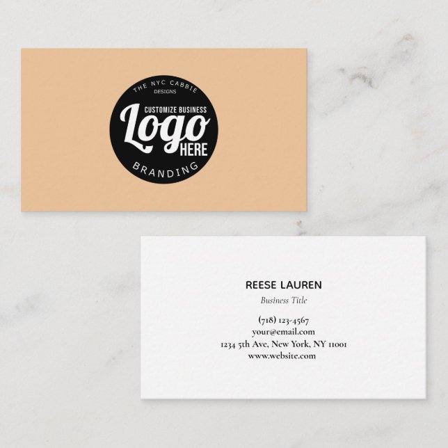 Beige Logo Business Card (Front/Back)