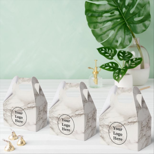 Beige marble favour box (Multiple)