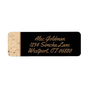 Beige Marble Return Address Label