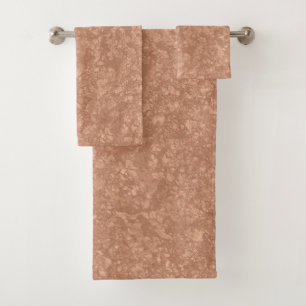 Beige Marble Terrazzo Texture  Bath Towel Set