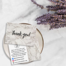 Beige marble Thank You Card