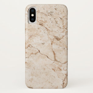 Beige Marbled With Grain iPhone X Case