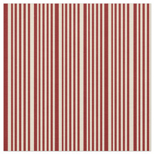 Beige & Maroon Coloured Stripes/Lines Pattern Fabric