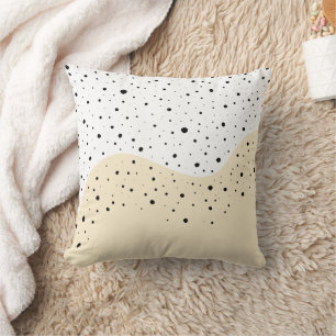 Beige minimal design with dots cushion