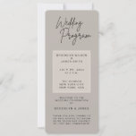 Beige Minimal Wedding Programs<br><div class="desc">Minimal wedding program cards are elegant and straightforward printed materials that provide essential information to guests about the order of events and key details for a wedding ceremony. These program cards are designed with a minimalist approach, emphasizing simplicity, clean lines, and a focus on essential information. They are perfect for...</div>