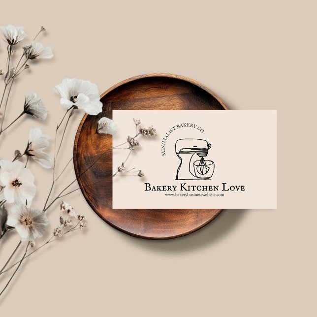 Beige minimalist modern design for bakery business card (Creator Uploaded)