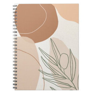 Beige Minimalist Neutral Boho Printable Spiral Notebook